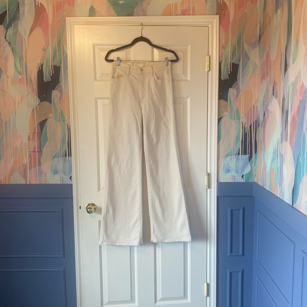 MOTHER The Hustler Roller Heel Act Natural Jeans Sz 28